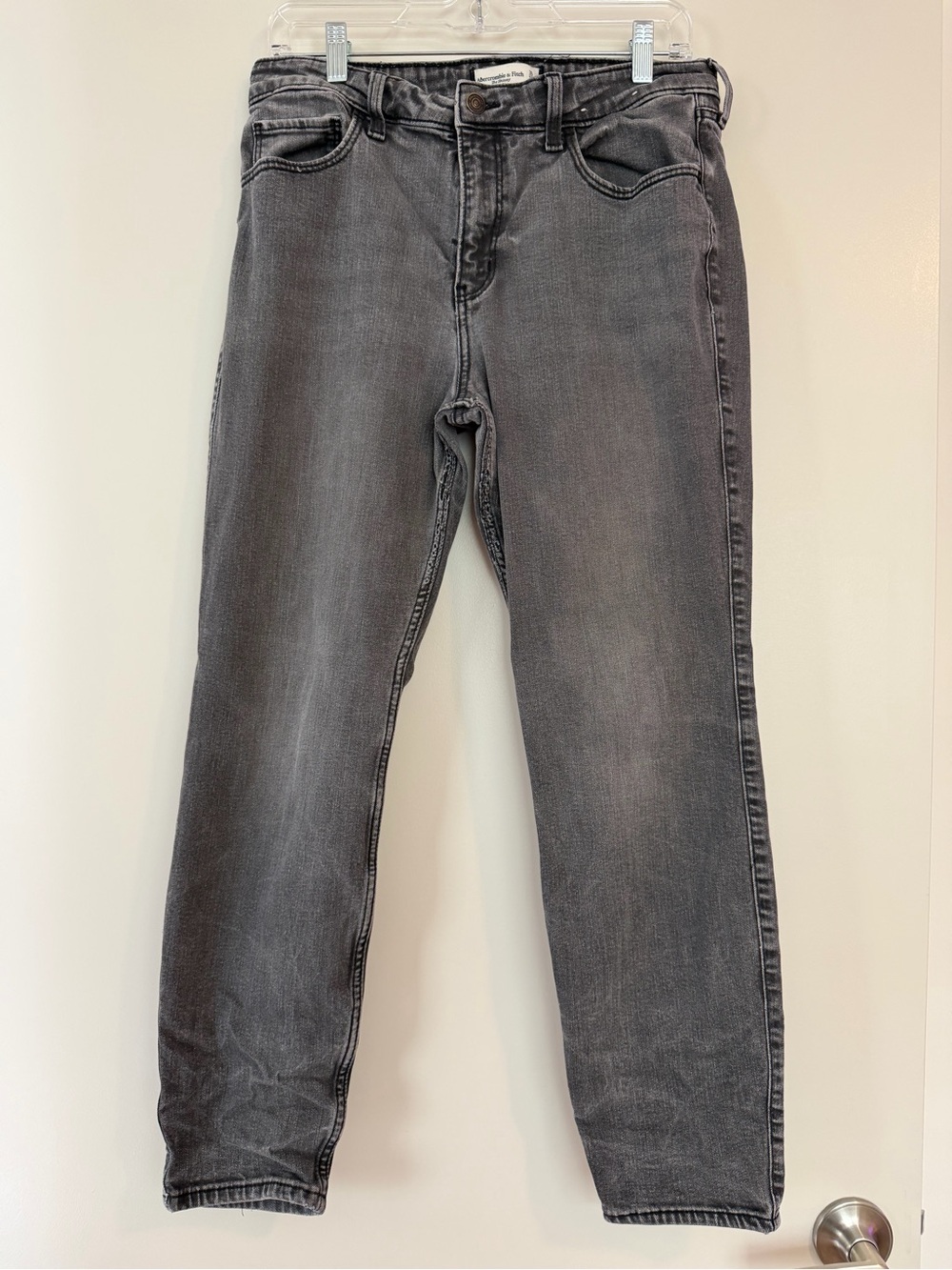 LAST CHANCE SALE! Abercrombie & Fitch Washed Black Slim Straight Jeans